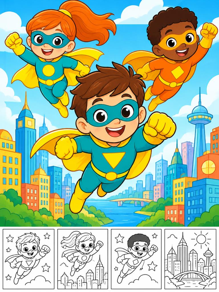 Capa ilustrativa — Super-Heróis